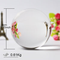 60/70/80MM Photography Crystal Ball Ornament FengShui Globe Divination Quartz Magic Glass Ball Home Decor Sphere bola de cristal