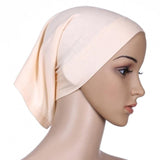 Women Head Scarf Cotton Stretch Headwrap.  Inner Headband Bonnet. Wear alone or under hats and scarves.