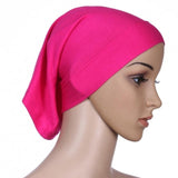 Women Head Scarf Cotton Stretch Headwrap.  Inner Headband Bonnet. Wear alone or under hats and scarves.