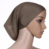 Women Head Scarf Cotton Stretch Headwrap.  Inner Headband Bonnet. Wear alone or under hats and scarves.