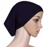 Women Head Scarf Cotton Stretch Headwrap.  Inner Headband Bonnet. Wear alone or under hats and scarves.