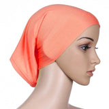 Women Head Scarf Cotton Stretch Headwrap.  Inner Headband Bonnet. Wear alone or under hats and scarves.