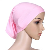 Women Head Scarf Cotton Stretch Headwrap.  Inner Headband Bonnet. Wear alone or under hats and scarves.