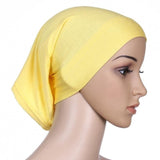 Women Head Scarf Cotton Stretch Headwrap.  Inner Headband Bonnet. Wear alone or under hats and scarves.