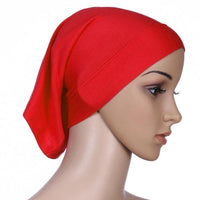 Women Head Scarf Cotton Stretch Headwrap.  Inner Headband Bonnet. Wear alone or under hats and scarves.