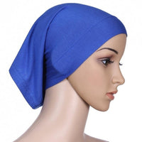 Women Head Scarf Cotton Stretch Headwrap.  Inner Headband Bonnet. Wear alone or under hats and scarves.