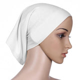 Women Head Scarf Cotton Stretch Headwrap.  Inner Headband Bonnet. Wear alone or under hats and scarves.