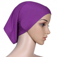 Women Head Scarf Cotton Stretch Headwrap.  Inner Headband Bonnet. Wear alone or under hats and scarves.