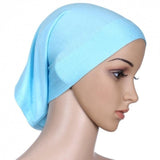 Women Head Scarf Cotton Stretch Headwrap.  Inner Headband Bonnet. Wear alone or under hats and scarves.