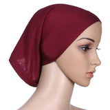 Women Head Scarf Cotton Stretch Headwrap.  Inner Headband Bonnet. Wear alone or under hats and scarves.