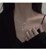 925 Sterling Silver Pearl Slide Necklaces