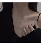 925 Sterling Silver Pearl Slide Necklaces